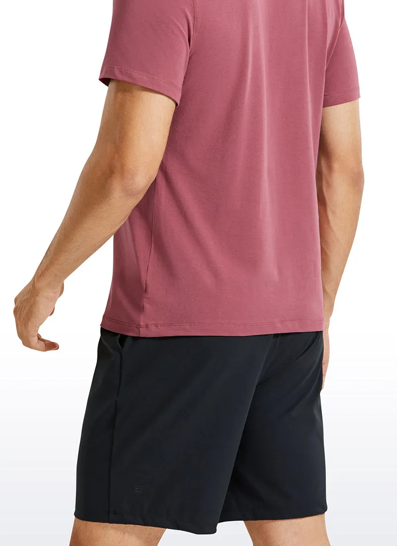 Pima Cotton Henley Short Sleeves