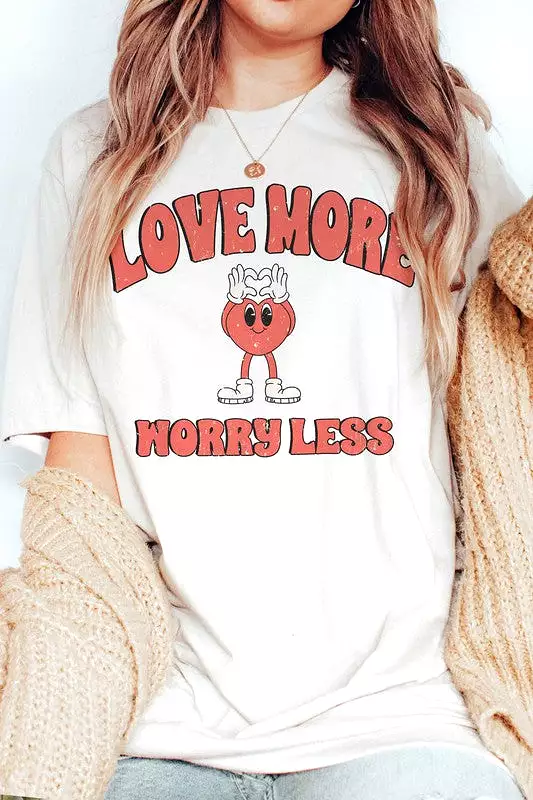 PLUS SIZE - LOVE MORE WORRY LESS Graphic T-Shirt