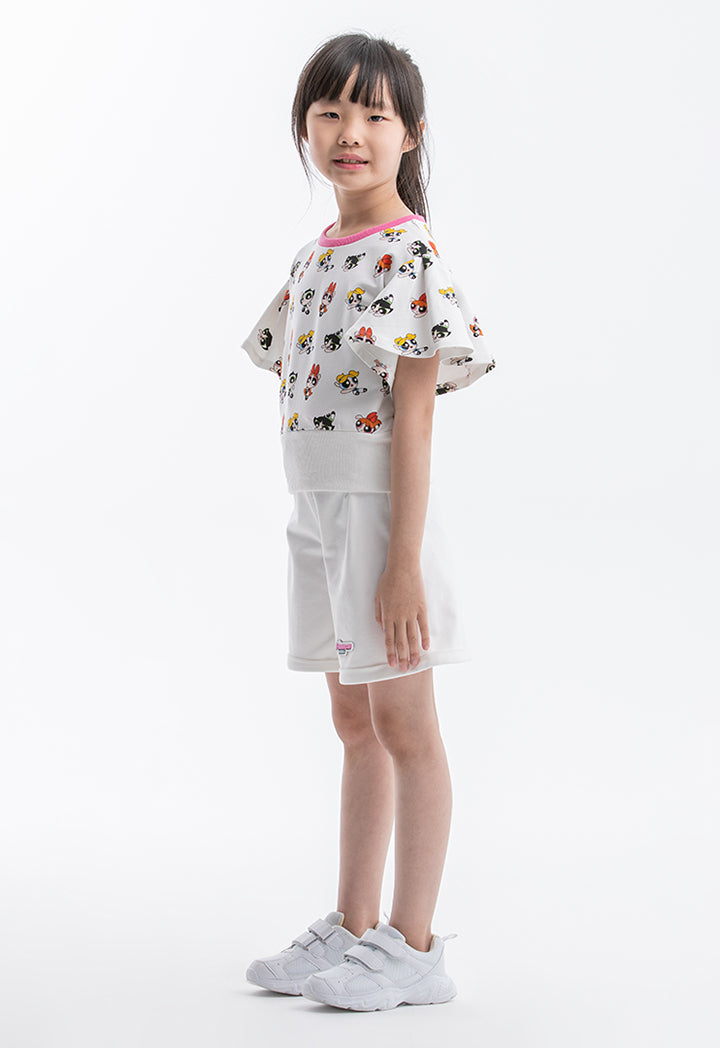 Powerpuff Girls Printed T-Shirt and Shorts Set