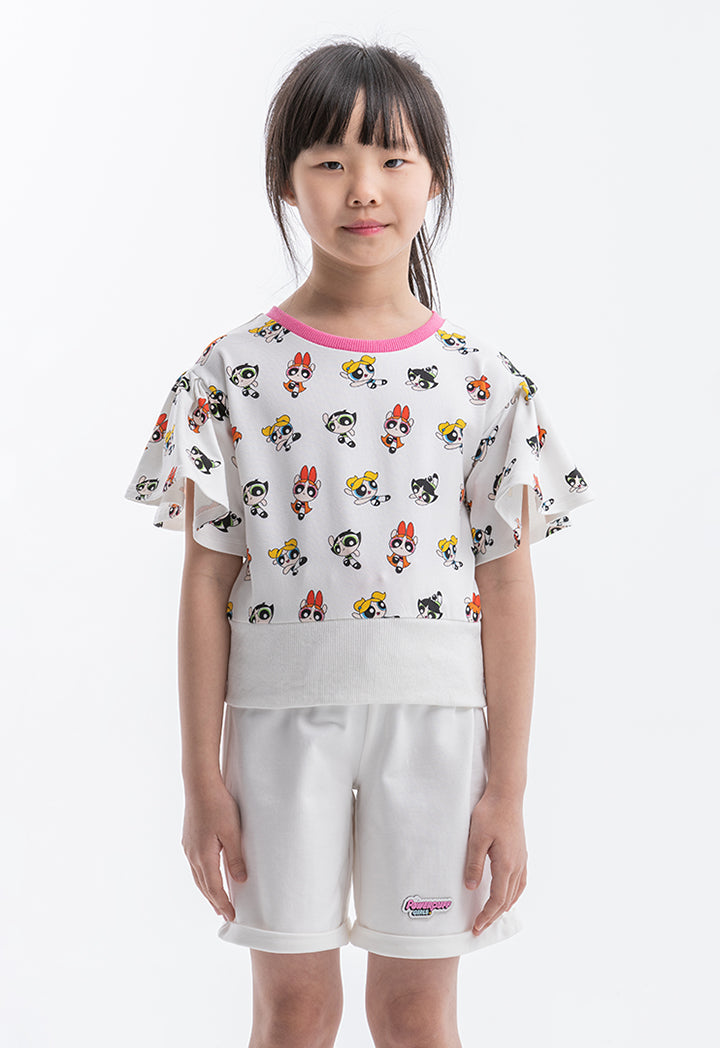 Powerpuff Girls Printed T-Shirt and Shorts Set