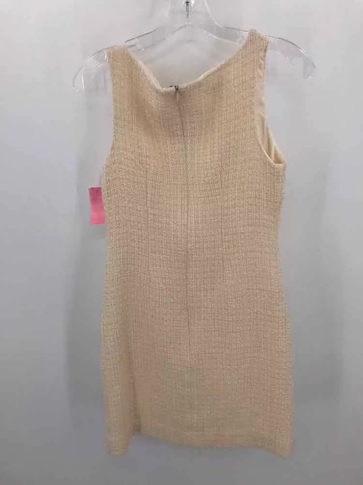 Pre-Owned Britt Ryan Ivory Size 4 Knee Length Sleeveless Dress