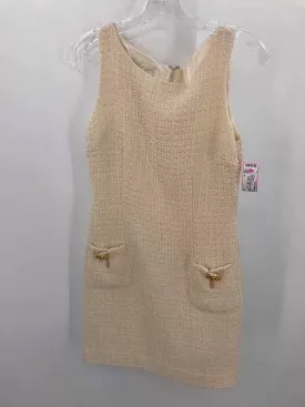 Pre-Owned Britt Ryan Ivory Size 4 Knee Length Sleeveless Dress