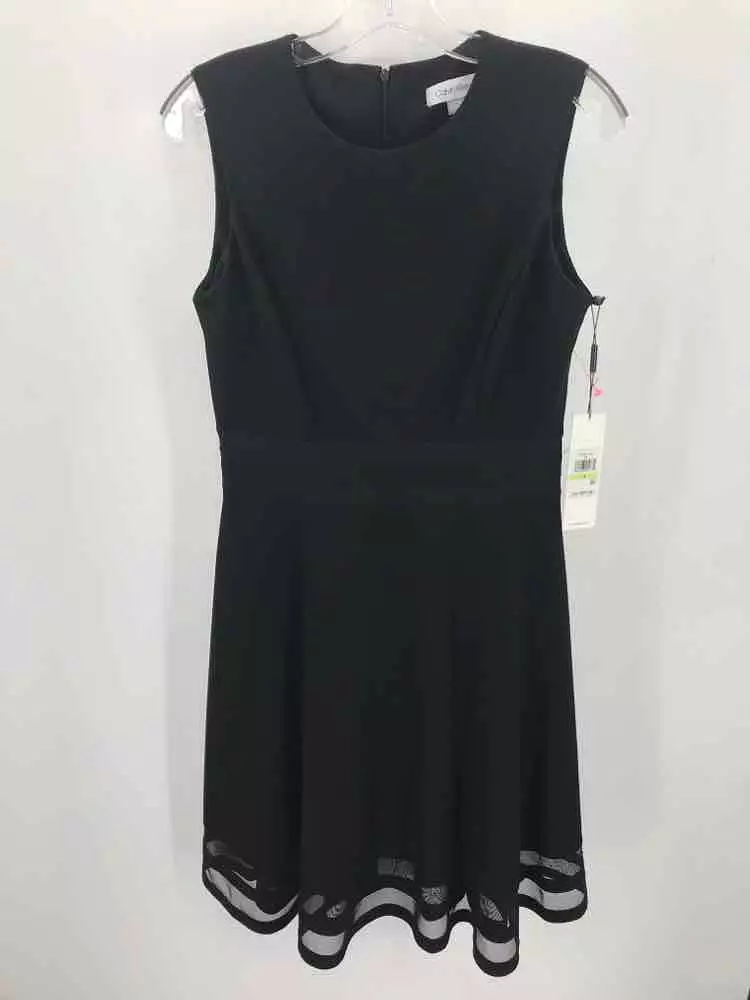 Pre-Owned Calvin Klein Black Size 4 Knee Length Sleeveless Dress