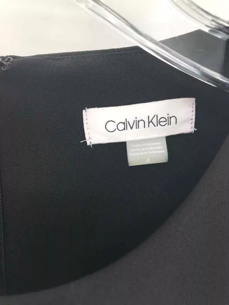 Pre-Owned Calvin Klein Black Size 4 Knee Length Sleeveless Dress