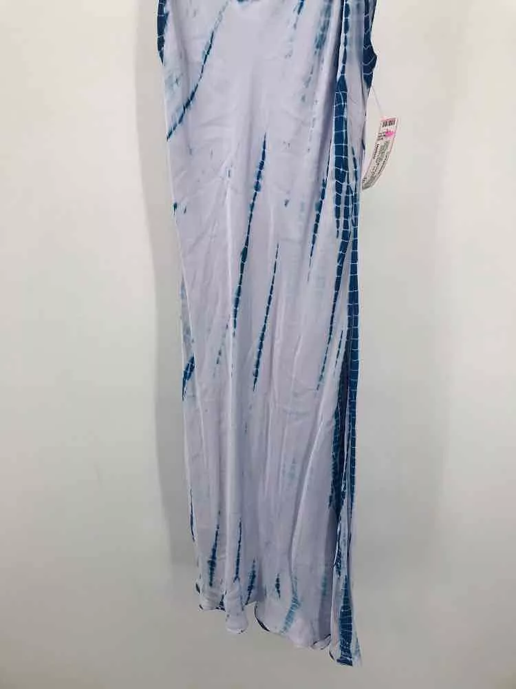 Pre-Owned Chasor Blue Size Medium Tie Dye Knee Length Sleeveless Dress