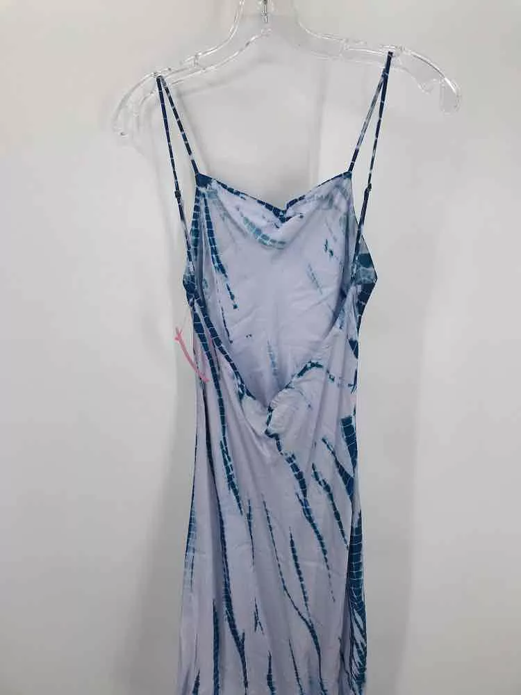 Pre-Owned Chasor Blue Size Medium Tie Dye Knee Length Sleeveless Dress