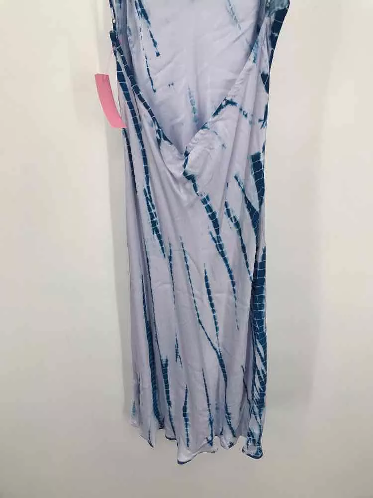 Pre-Owned Chasor Blue Size Medium Tie Dye Knee Length Sleeveless Dress