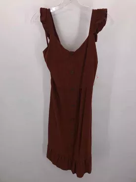 Pre-Owned Monteau Brown Size Medium Knee Length Sleeveless Dress