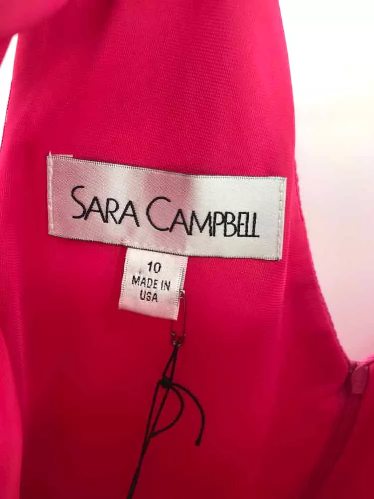 Pre-Owned Sara Campbell Pink Size 10 Knee Length Sleeveless Dress