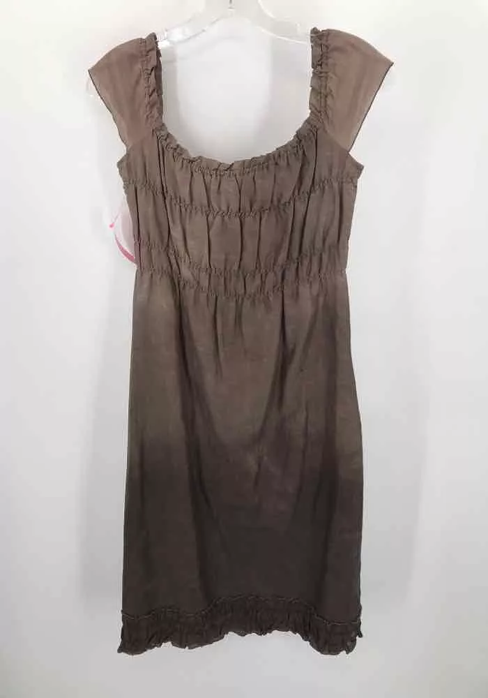 Pre-Owned Theory Brown Size XS Knee Length Sleeveless Dress