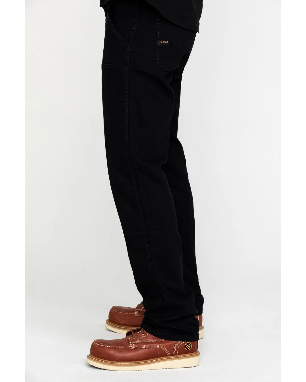 Product Name:  Ariat Men's Black Rebar M4 Made Tough Durastretch Double Front Straight Work Pants - Big