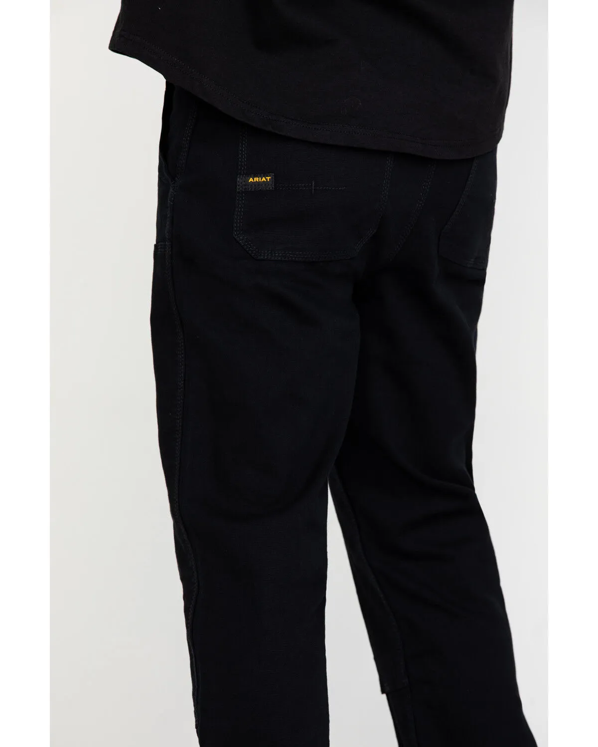 Product Name:  Ariat Men's Black Rebar M4 Made Tough Durastretch Double Front Straight Work Pants - Big