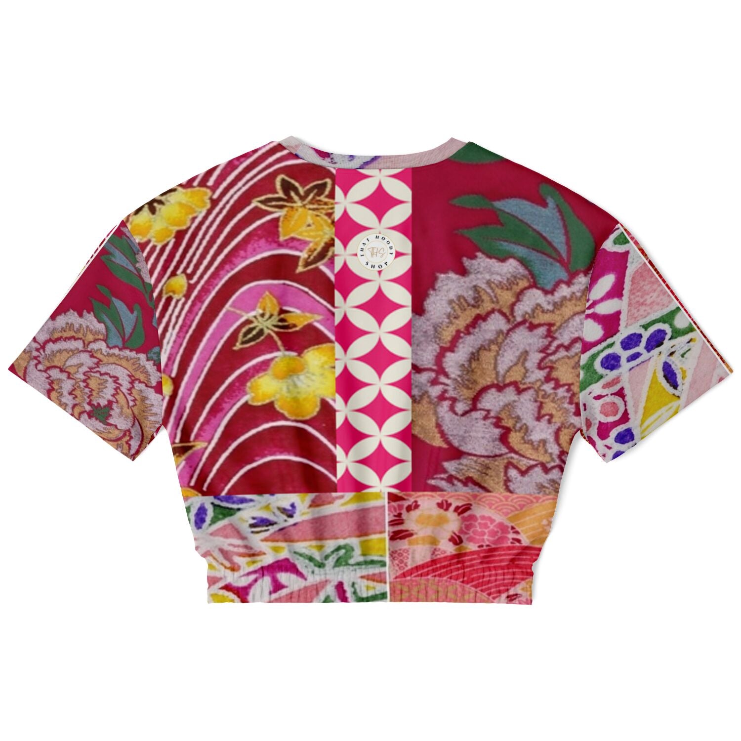 Queen Lili'uokalani Short Sleeve Cropped Eco-Poly Sweater