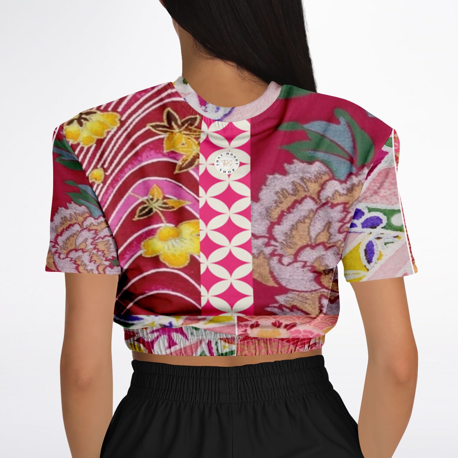 Queen Lili'uokalani Short Sleeve Cropped Eco-Poly Sweater