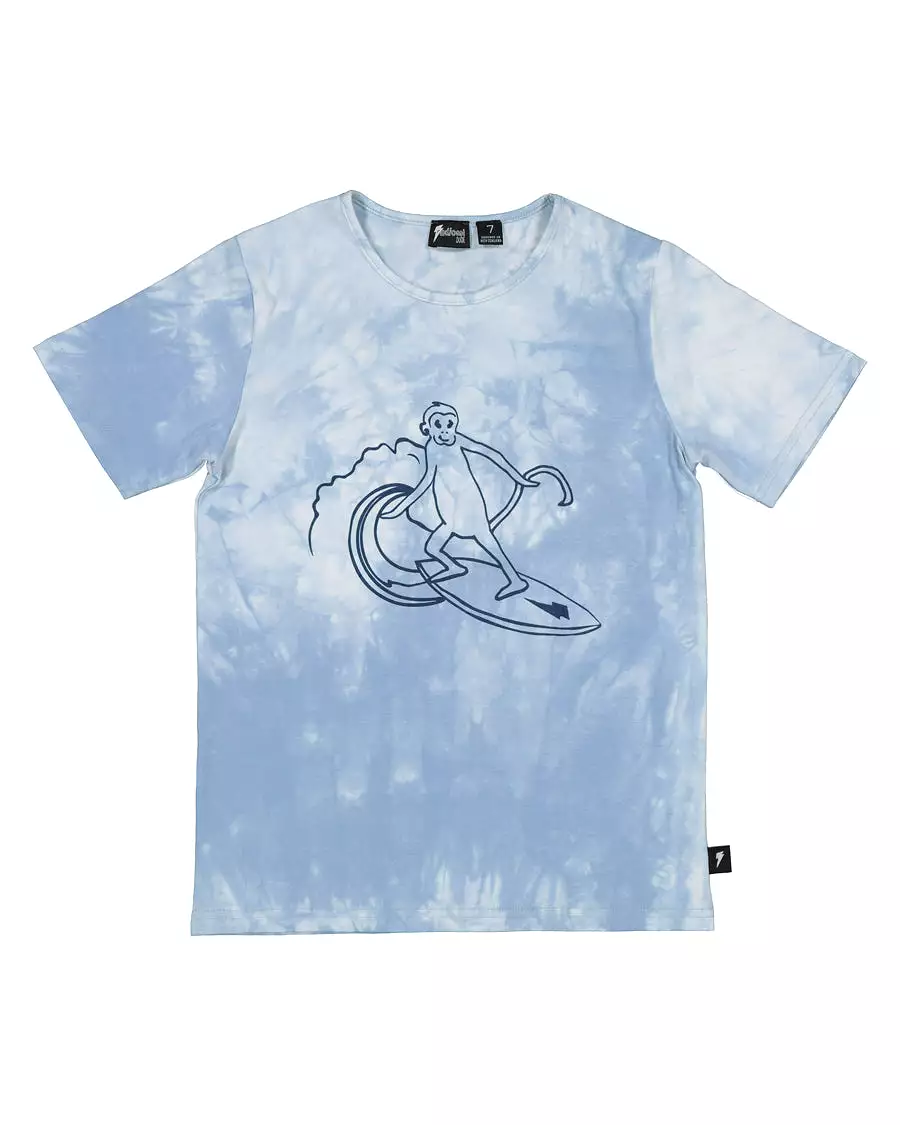 Radicool Dude Surfer Tee Blue Tie Dye