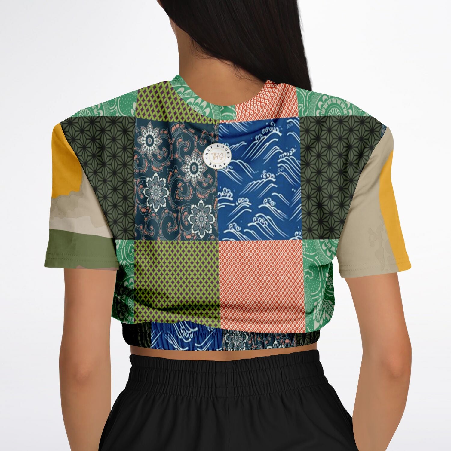 Razzamatazz Short Sleeve Cropped Eco-Poly Sweater