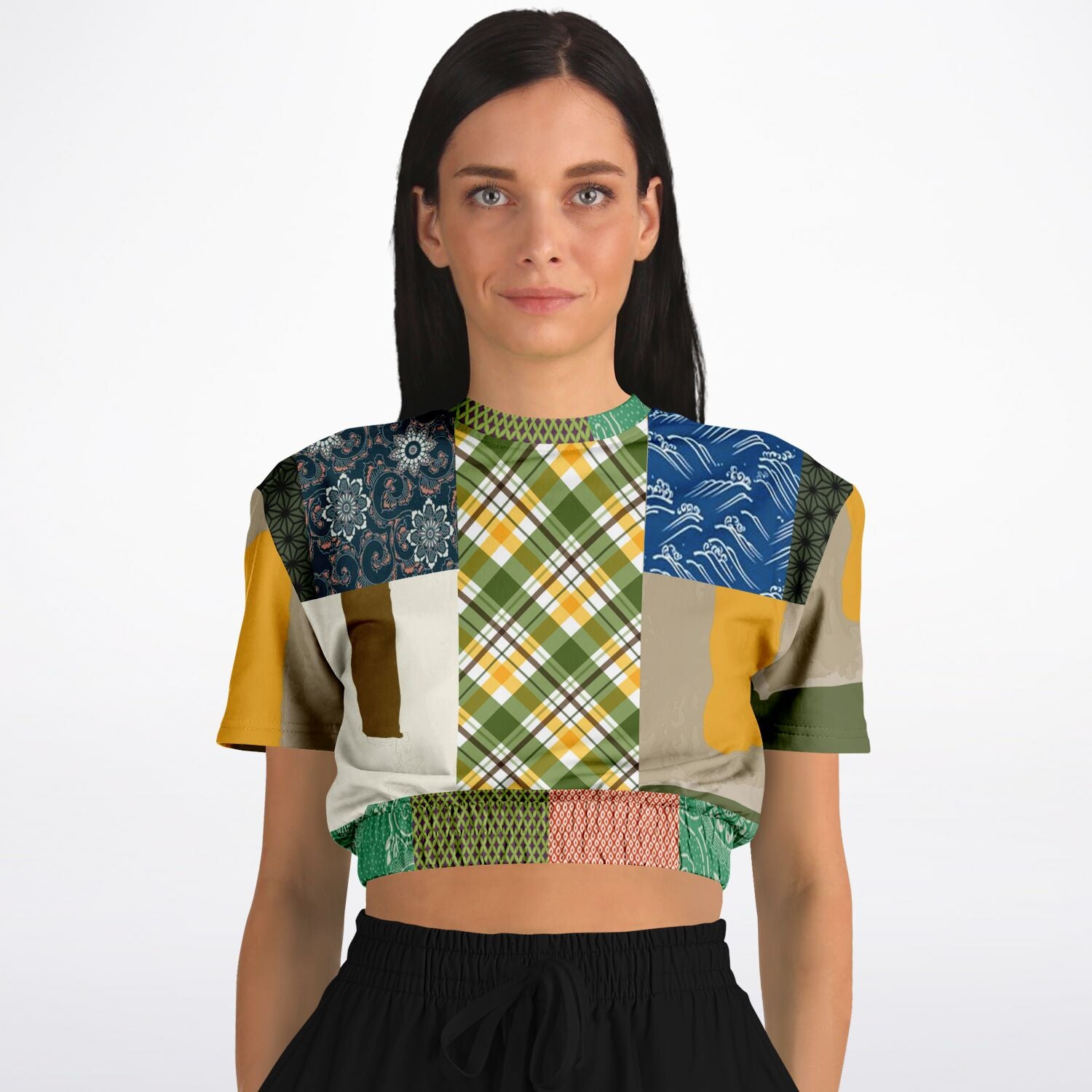 Razzamatazz Short Sleeve Cropped Eco-Poly Sweater