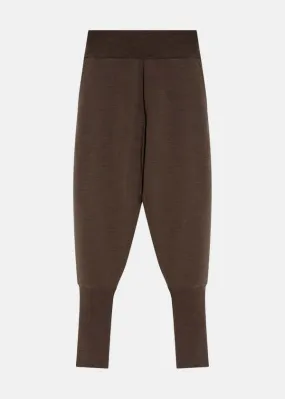 Relaxed Rib Pants - Dark Brown Melange