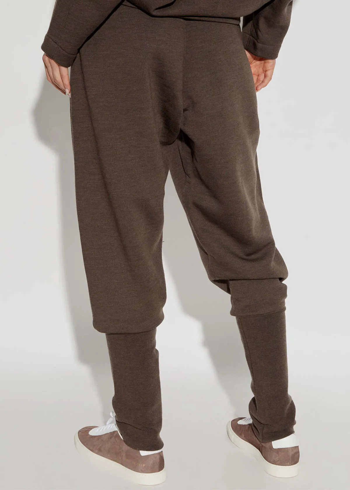 Relaxed Rib Pants - Dark Brown Melange