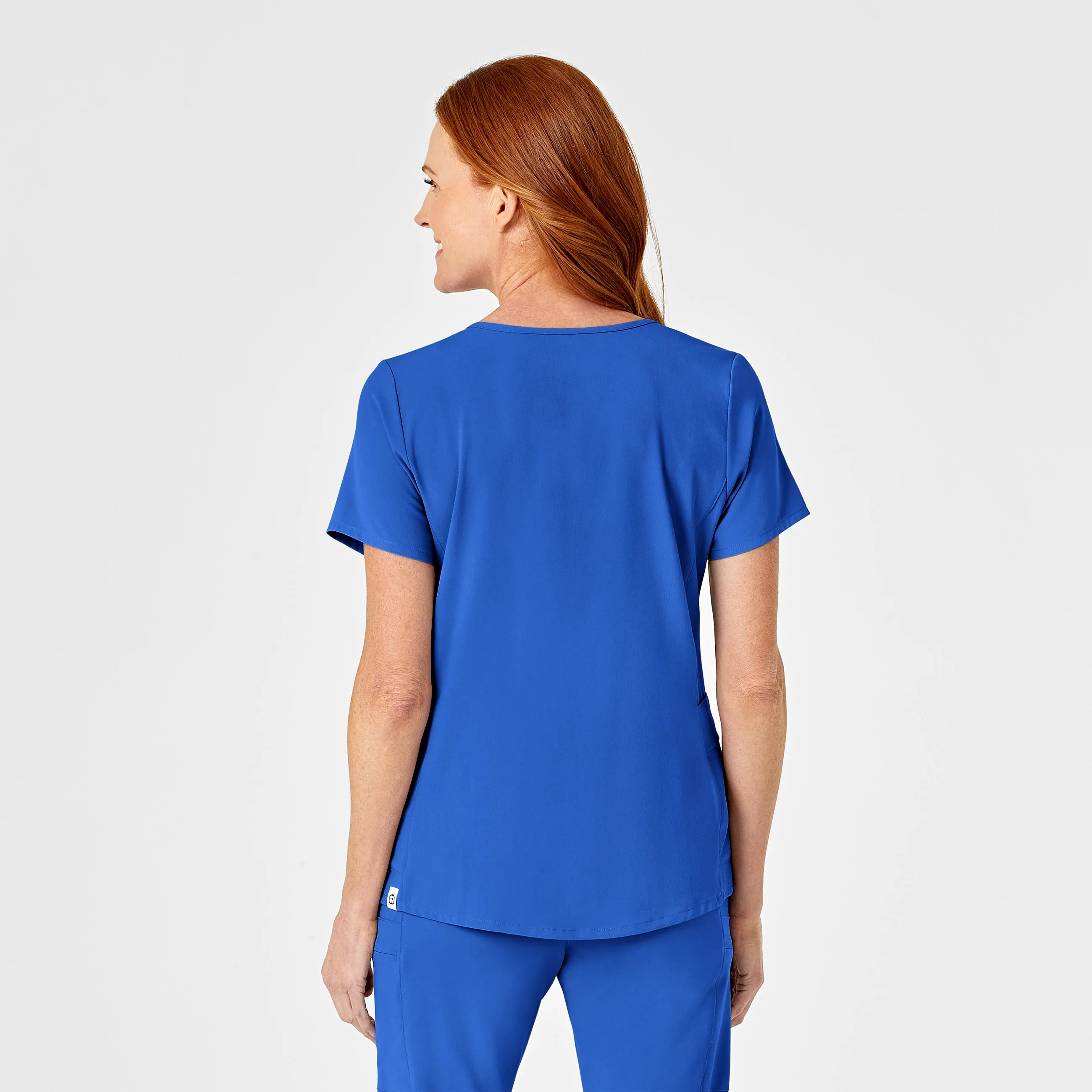 RENEW Women's Mock Wrap Scrub Top - Royal