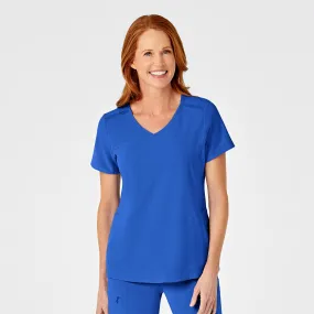 RENEW Women's Mock Wrap Scrub Top - Royal