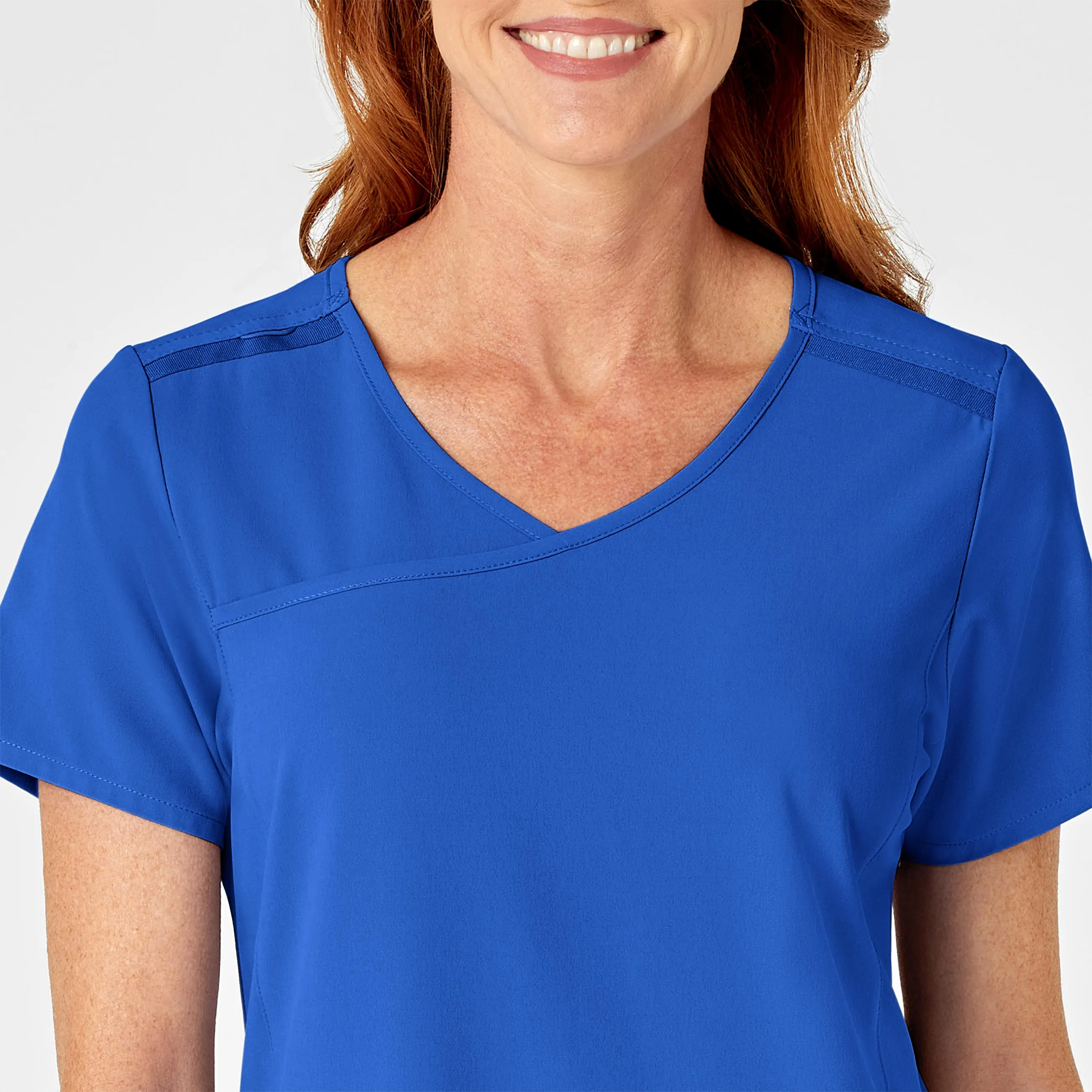 RENEW Women's Mock Wrap Scrub Top - Royal