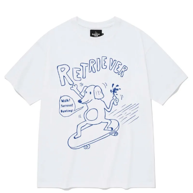 Retriever Club  |Street Style Other Animal Patterns Cotton Short Sleeves Logo