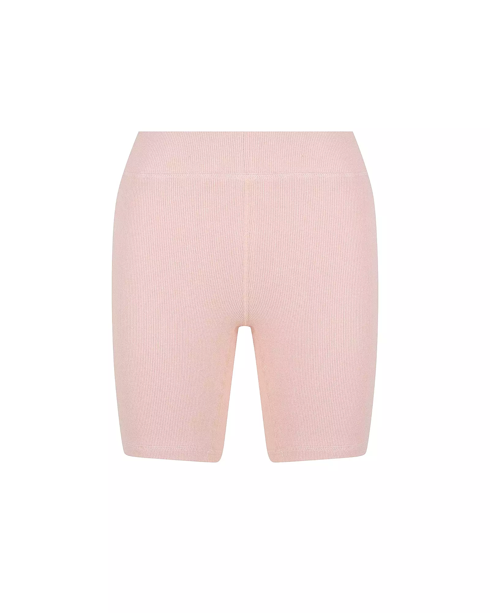 RIB BIKE SHORT - PEACH PINK