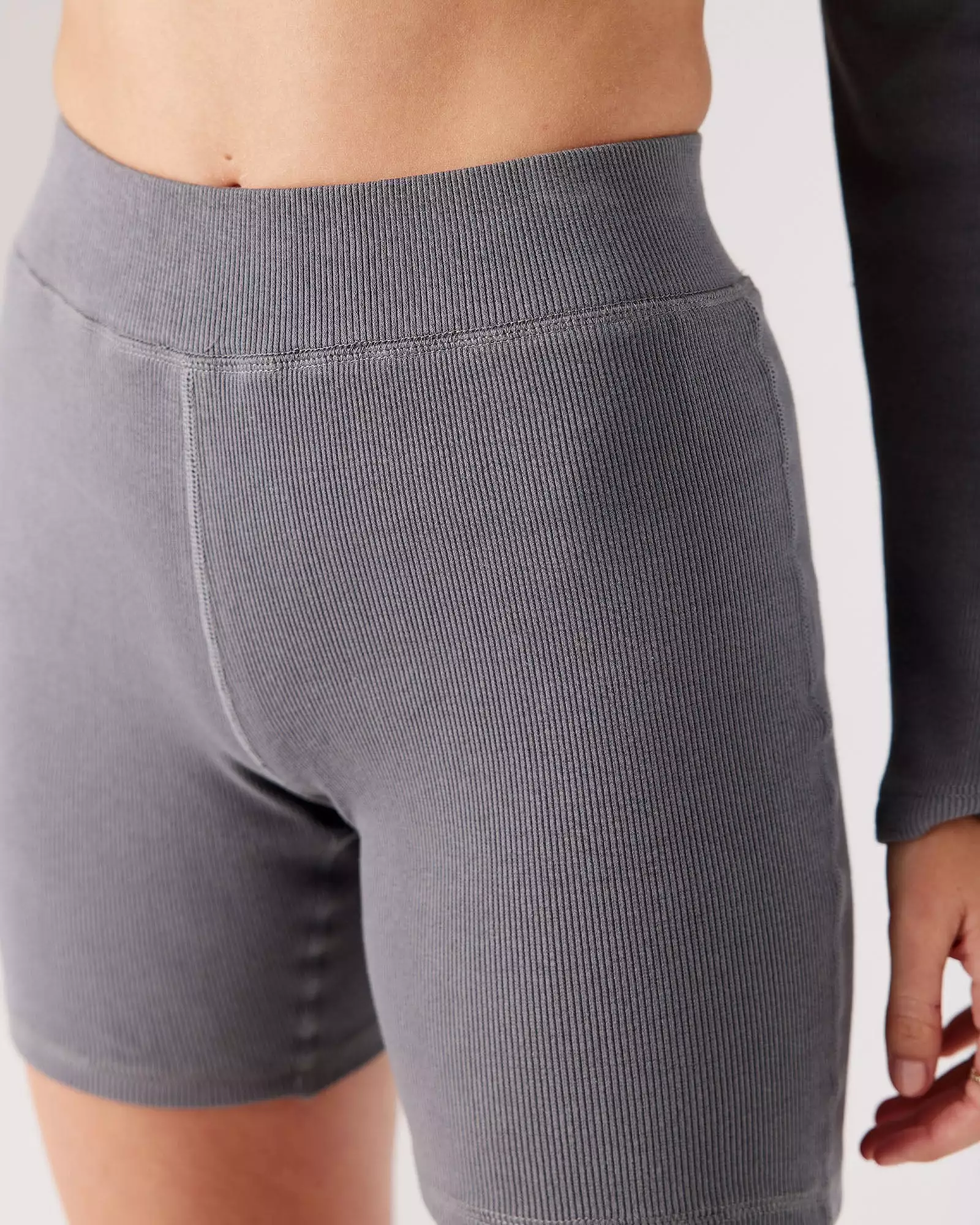 RIB BIKE SHORT - ULTIMATE GREY