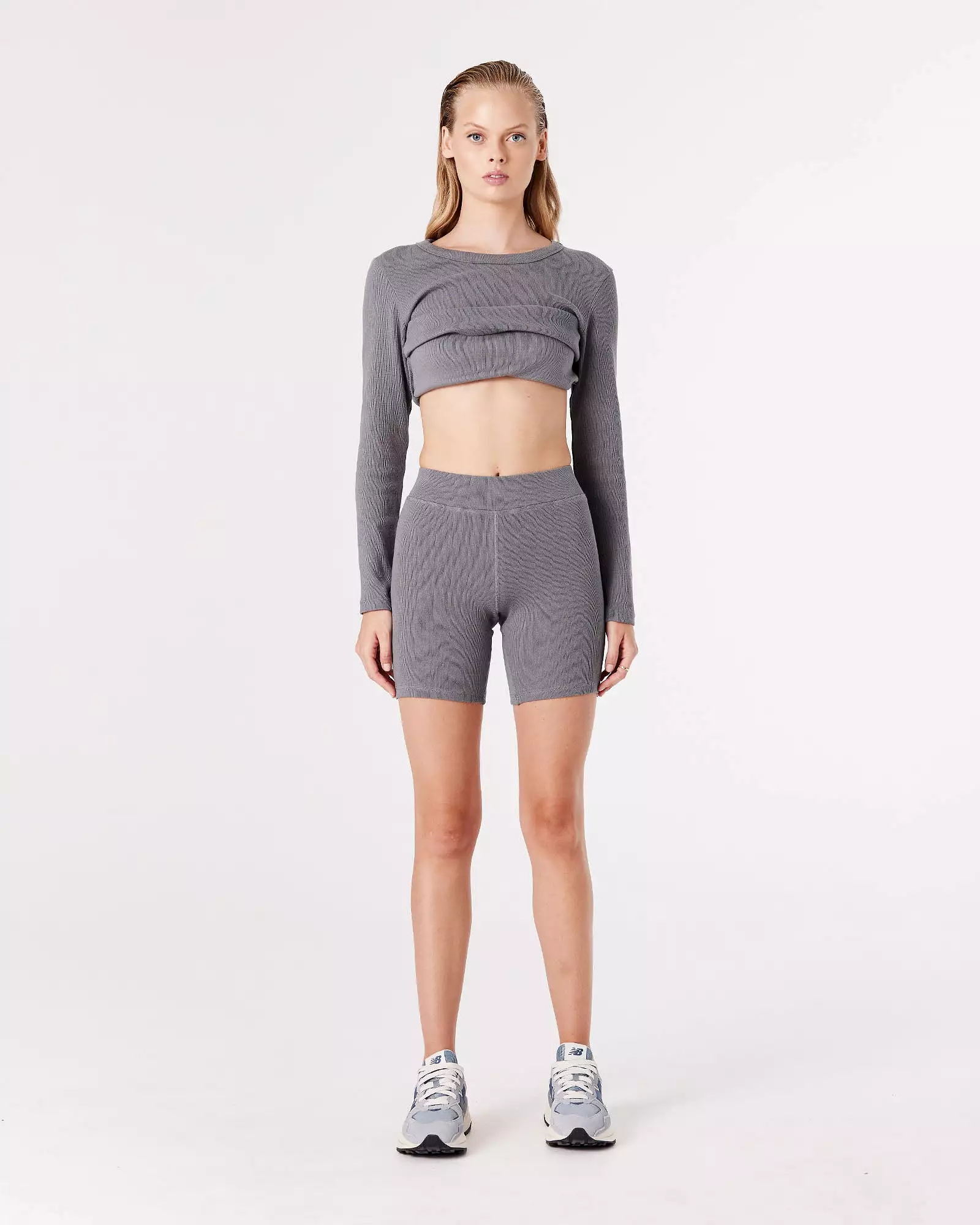 RIB BIKE SHORT - ULTIMATE GREY