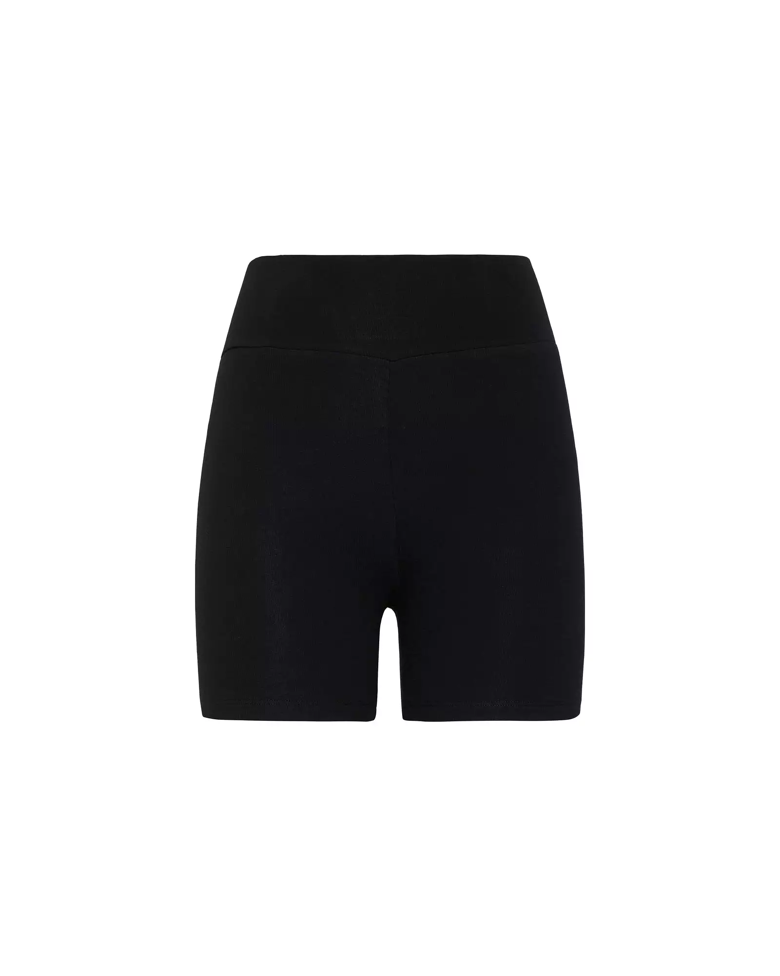 RIB CROP BIKE SHORT - BLACK