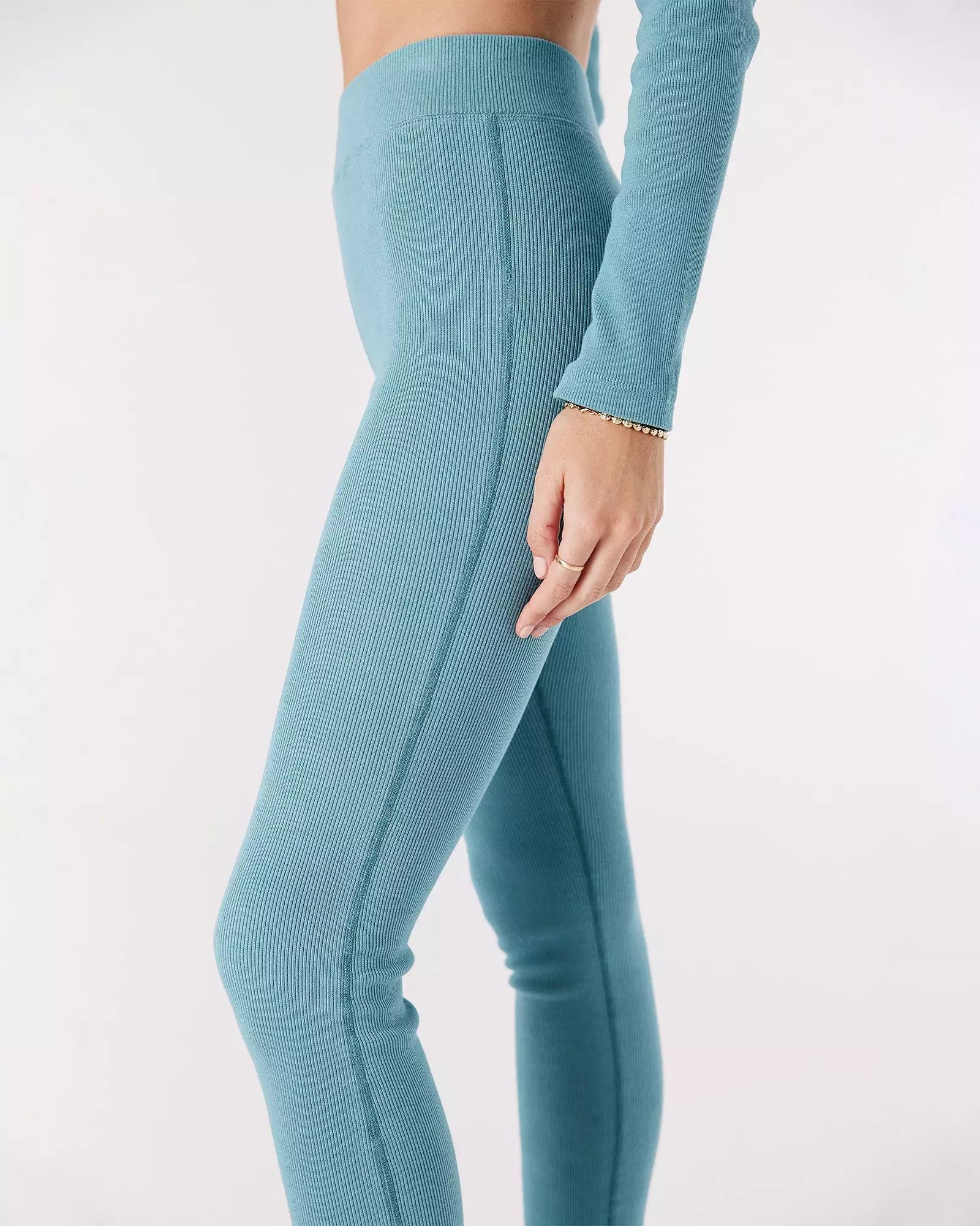 RIB LEGGING - BRISTOL BLUE