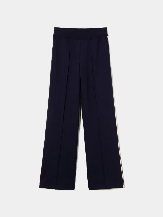 Ribbed straight pants