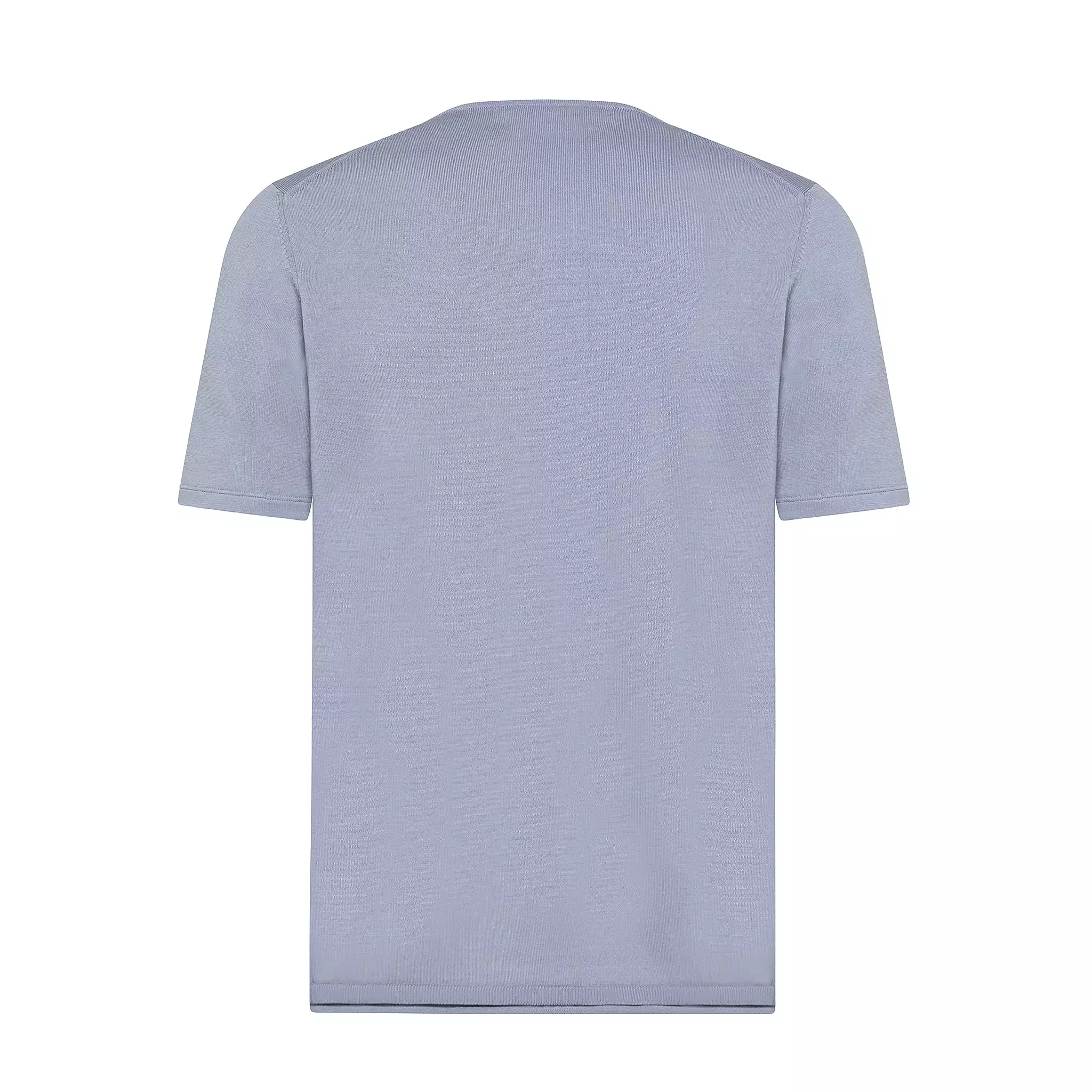 Richard short-sleeved knitted t-shirt in compact Egyptian cotton