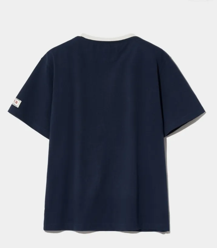 SATUR  |Unisex Street Style U-Neck Plain Cotton Short Sleeves Logo