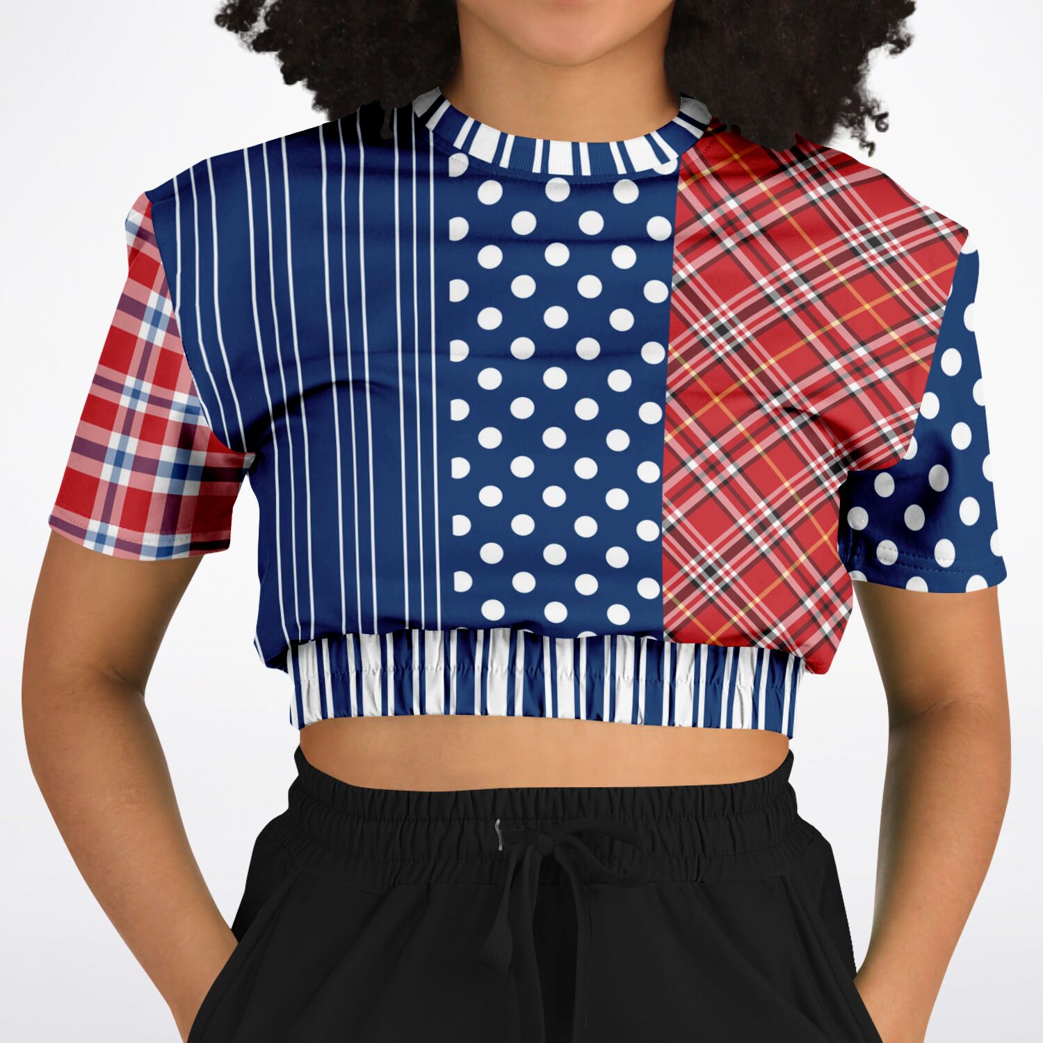 Serendipity Short Sleeve Cropped Eco-Poly Sweater