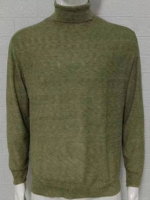 Slim Fit Knit Pullover Men Turtleneck Sweater