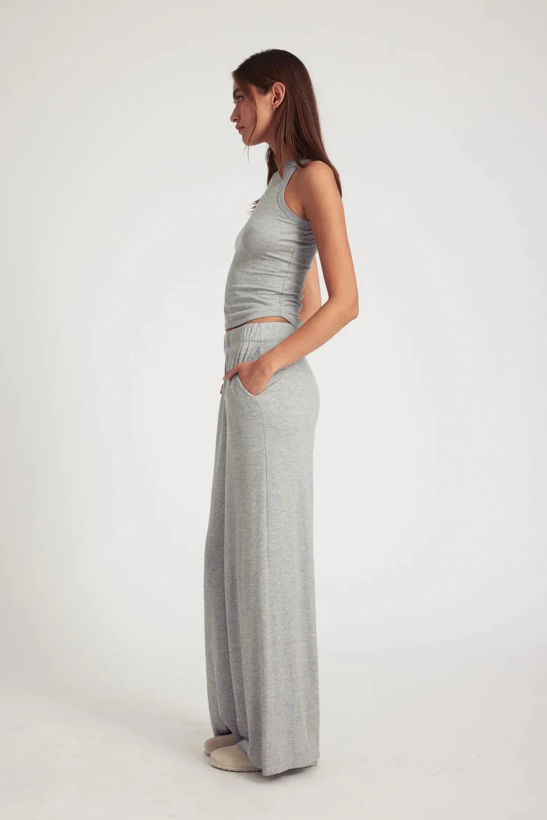 SPRWMN Rib Wide Leg Pants