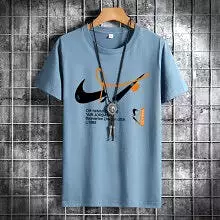 Summer short-sleeved casual sports cotton T-shirt for men