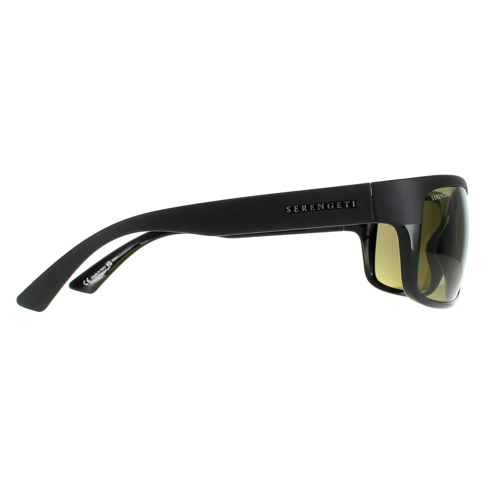 Sunglasses | Wrap Matte Black Top Shiny Black Mineral Polarized 555nm  Pistoia | Serengeti