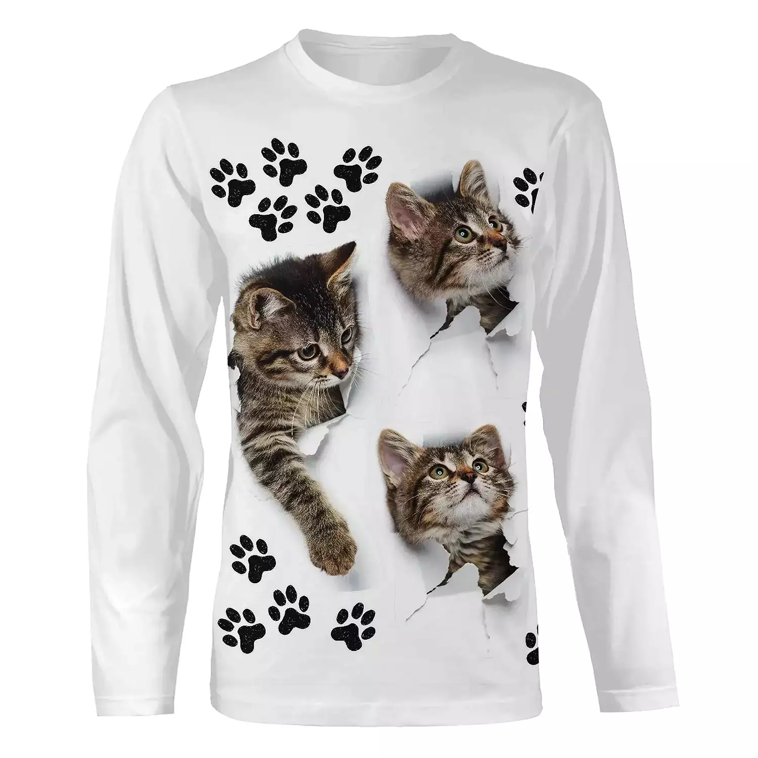 T shirt Tee Homme Femme Graphic Chat 3D Imprimer Patte De Chat  - CT16012321