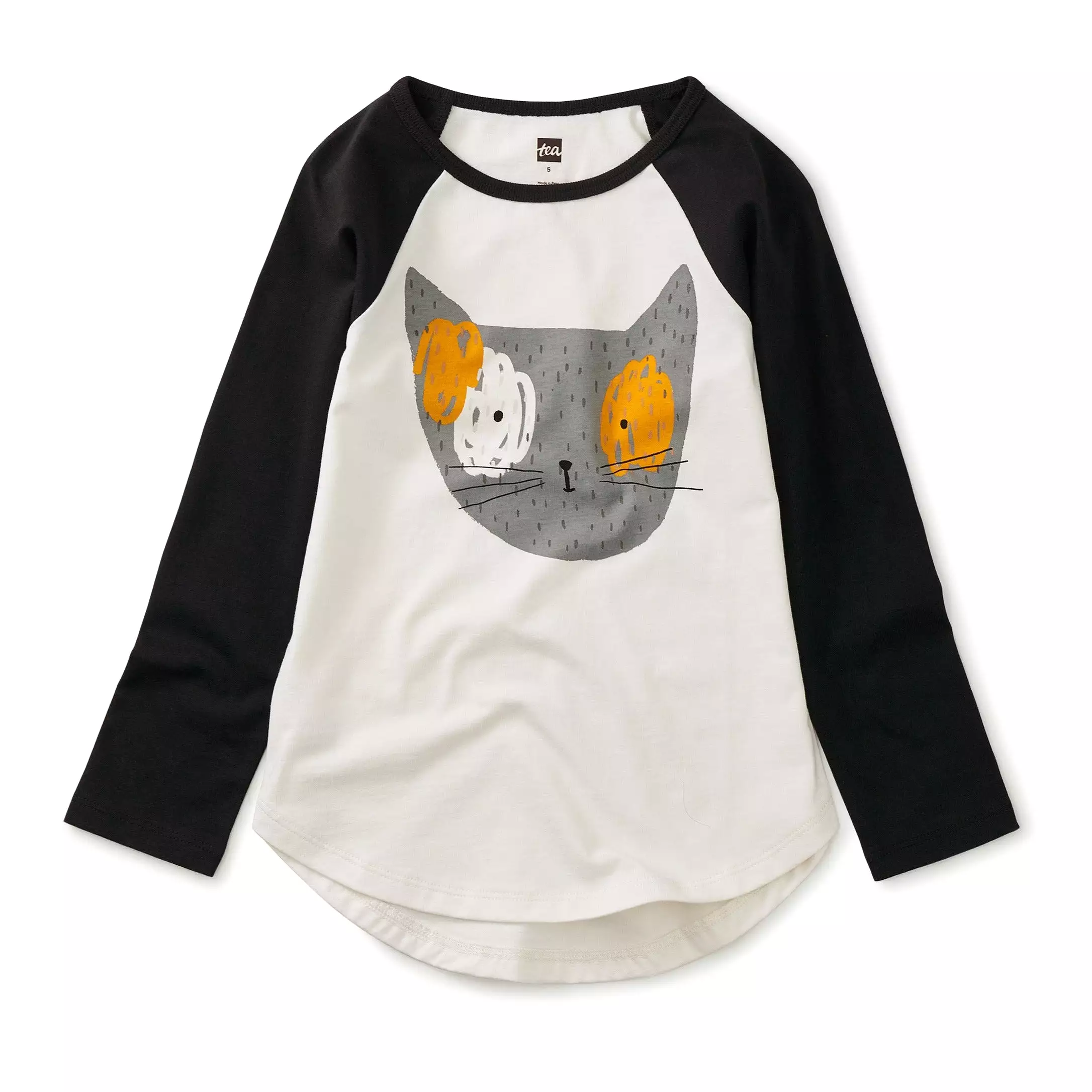 Tea Collection Spotted Cat Raglan Graphic Tee