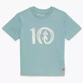 tentree Tourmaline Blue Heather Watercolour Ten Kids T-Shirt