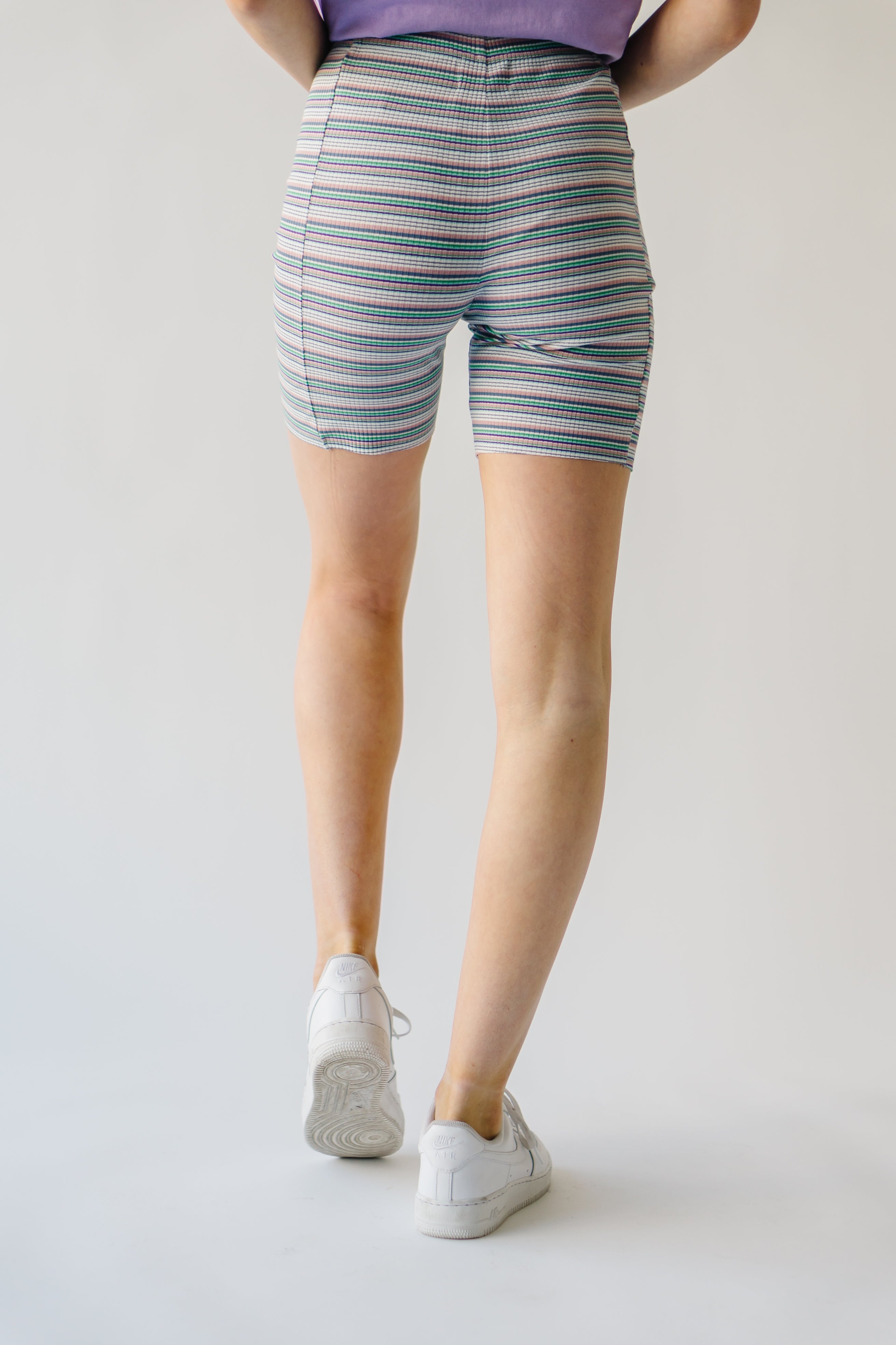 The Buford Striped Shorts in Purple