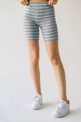 The Buford Striped Shorts in Purple