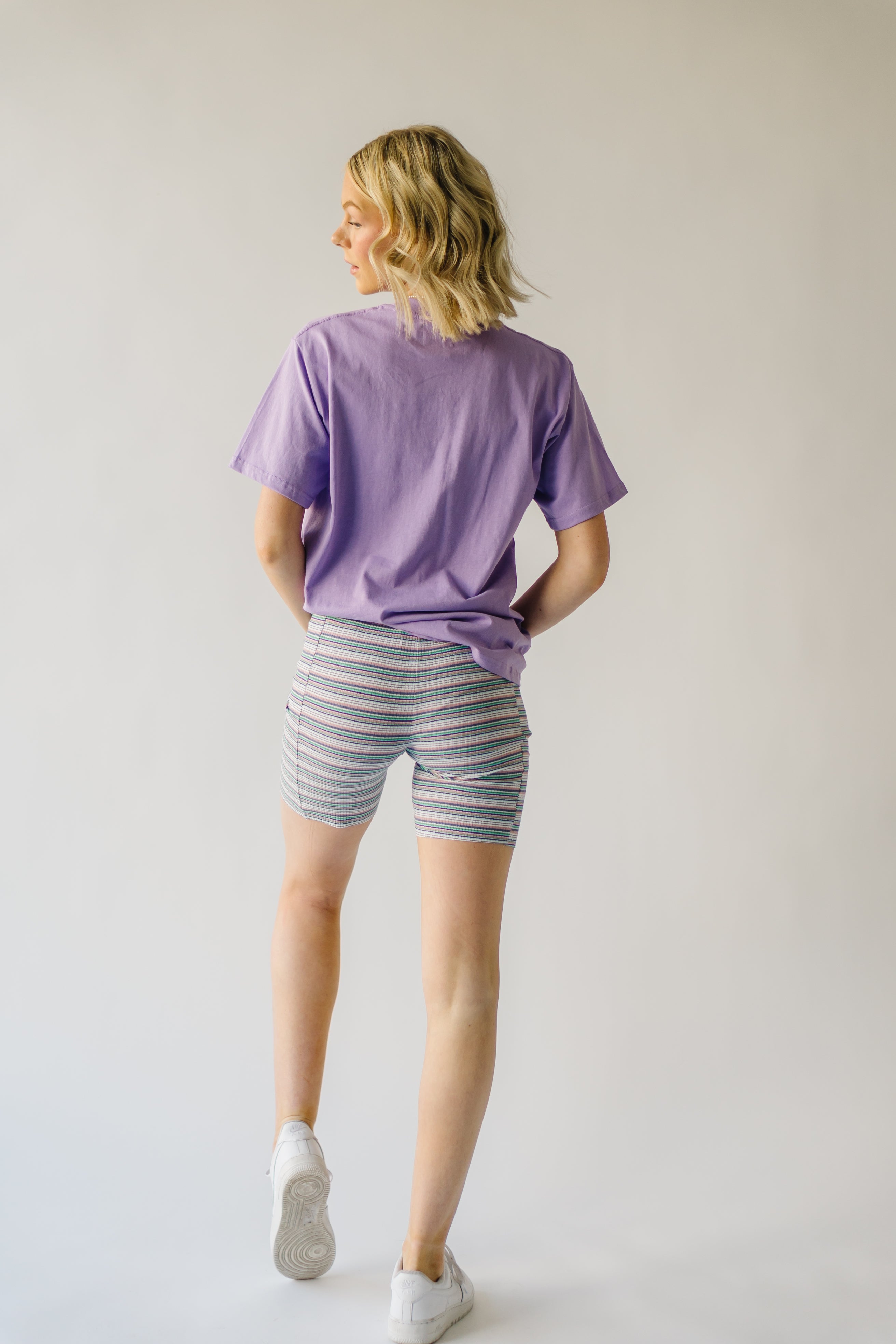 The Buford Striped Shorts in Purple