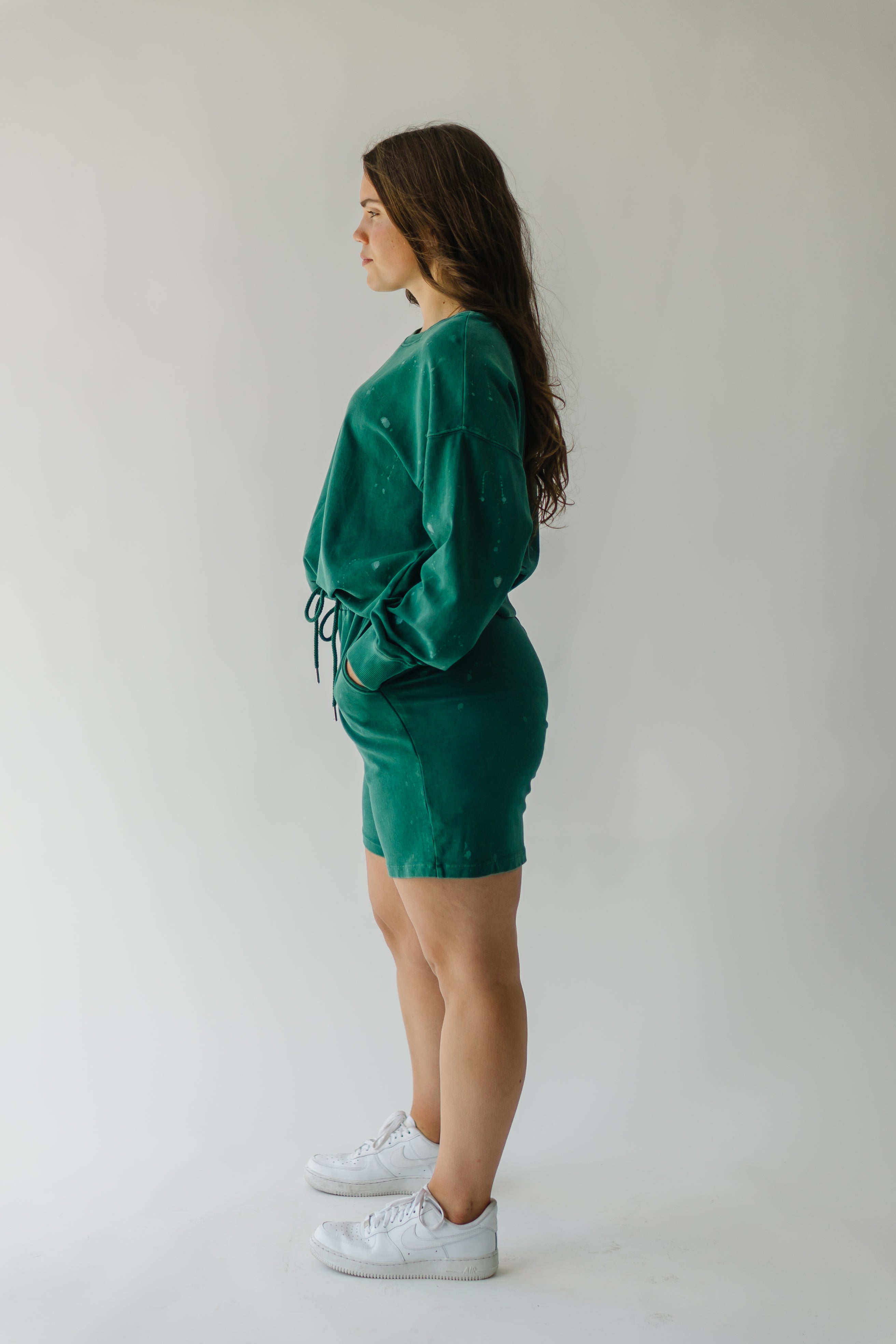 The Roswell Drawstring Shorts in Washed Green