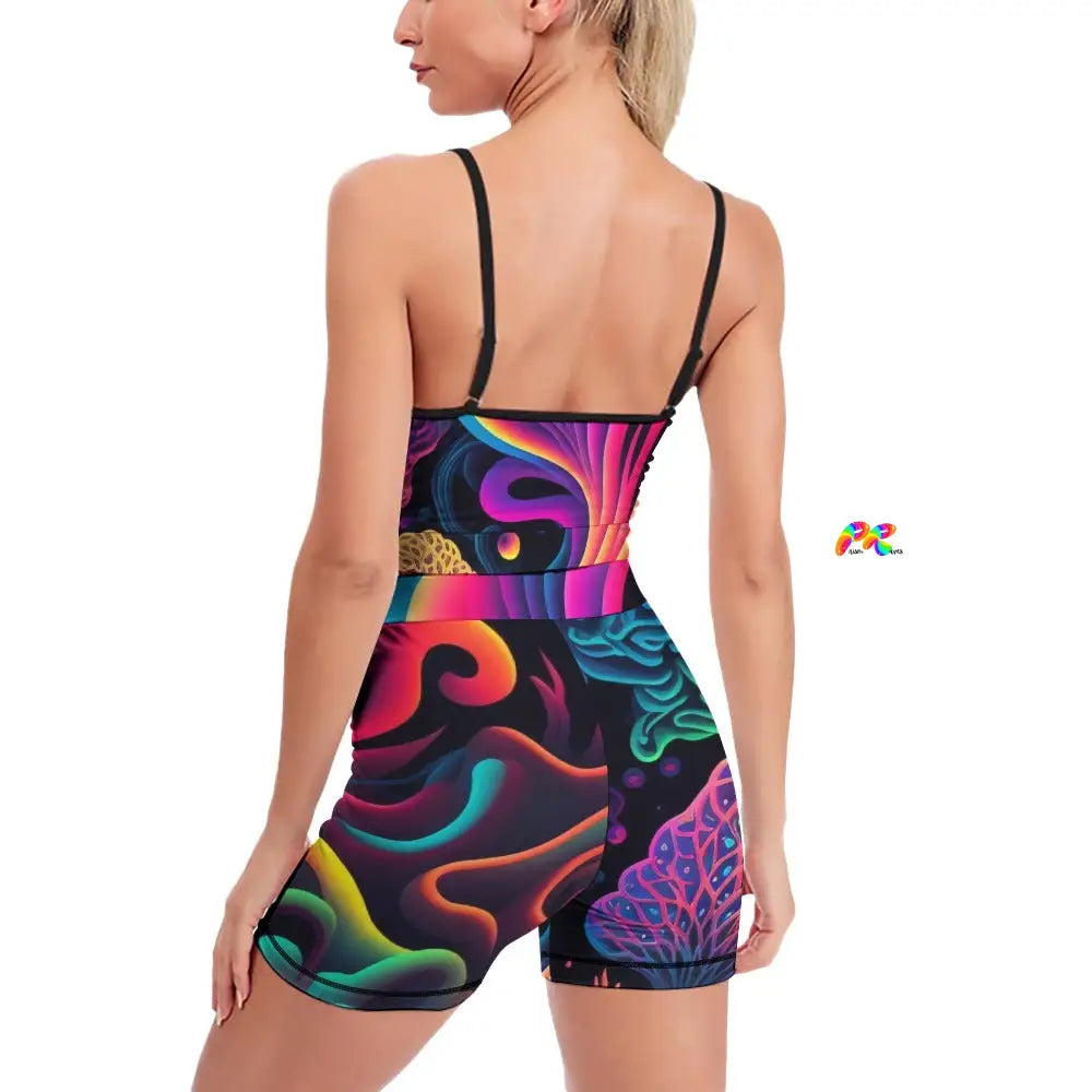 Underwater Flow Rave Yoga Shorts Set