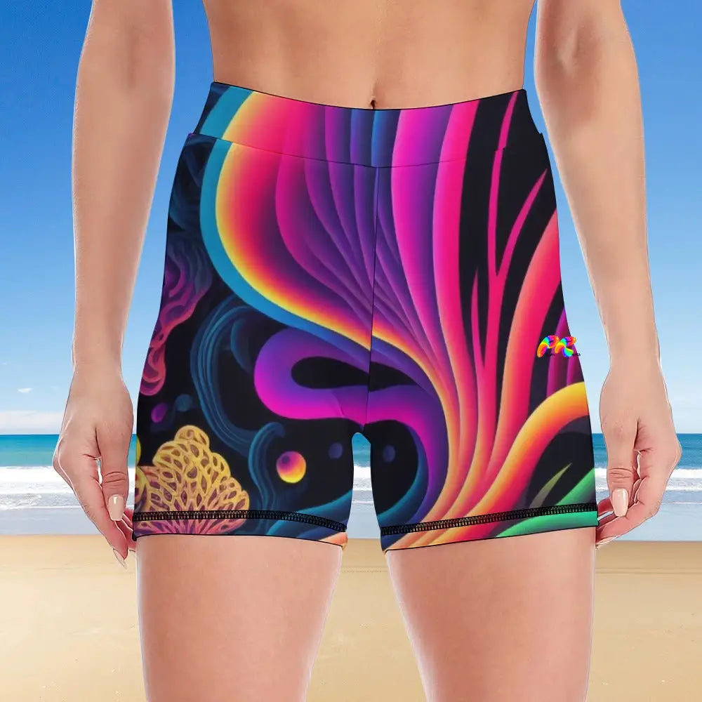 Underwater Flow Rave Yoga Shorts Set