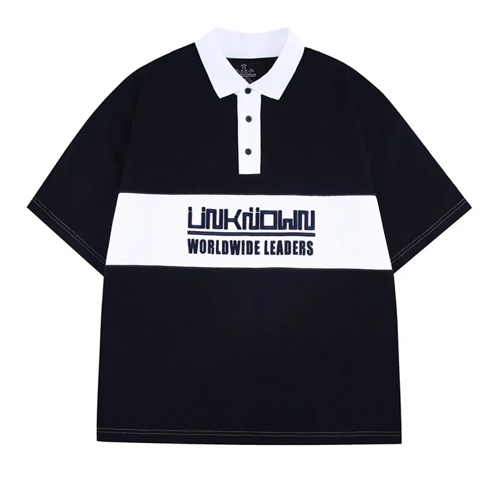 UNKNOWN  |Cotton Short Sleeves Logo Polos